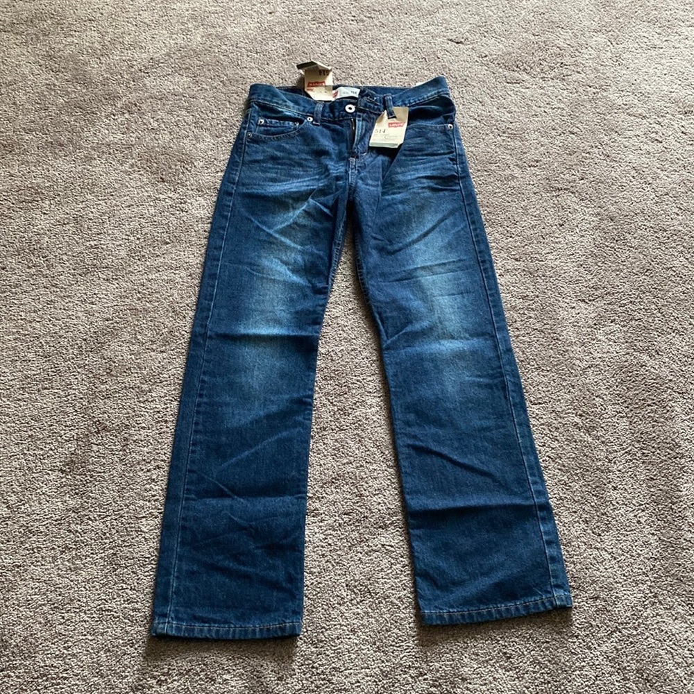 Levi's 514 Slim Straight Jeans Size 14R Medium Wash Denim Tags Attached